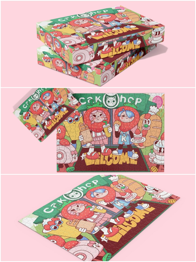 图片[2]-卡通拼图益智玩具图案包装盒效果展示VI智能贴图PSD样机设计素材-设计猿