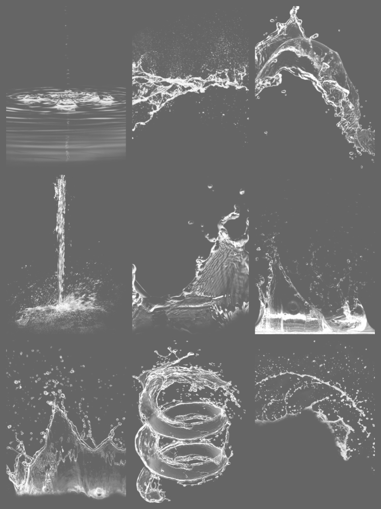图片[2]-白色透明护肤品动感飞溅水花水波浪水花水滴水珠PNG免扣素材-设计猿