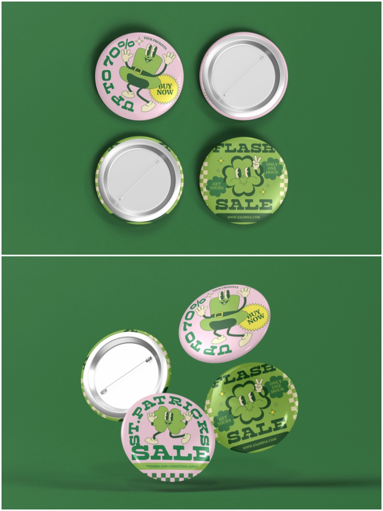 图片[2]-圆形金属胸针徽章别针贴图样机文创周边VI设计作品效果图PSD素材-设计猿