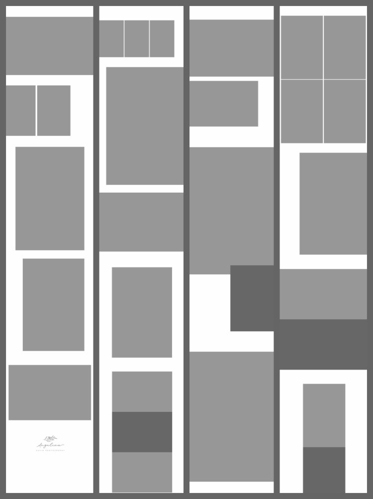 图片[2]-简约纪实婚礼预告跟拍长拼图模板摄影楼婚纱照片后期排版PSD素材-设计猿