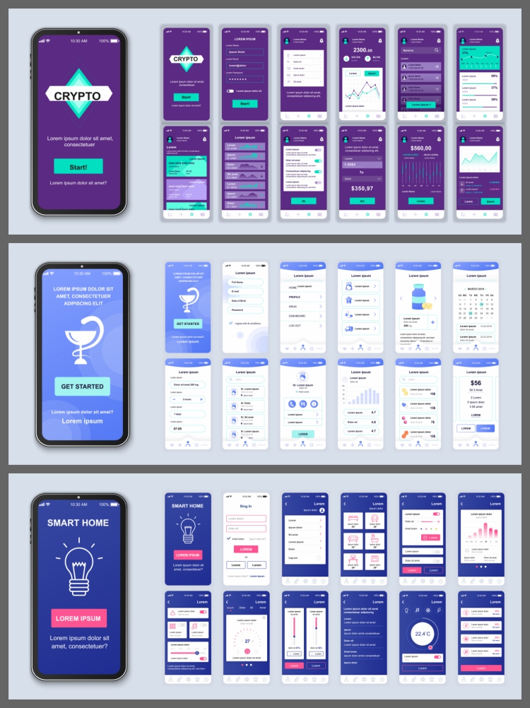 图片[2]-移动端整套APP交互UI界面面试作品集矢量AI设计素材分层模板-设计猿