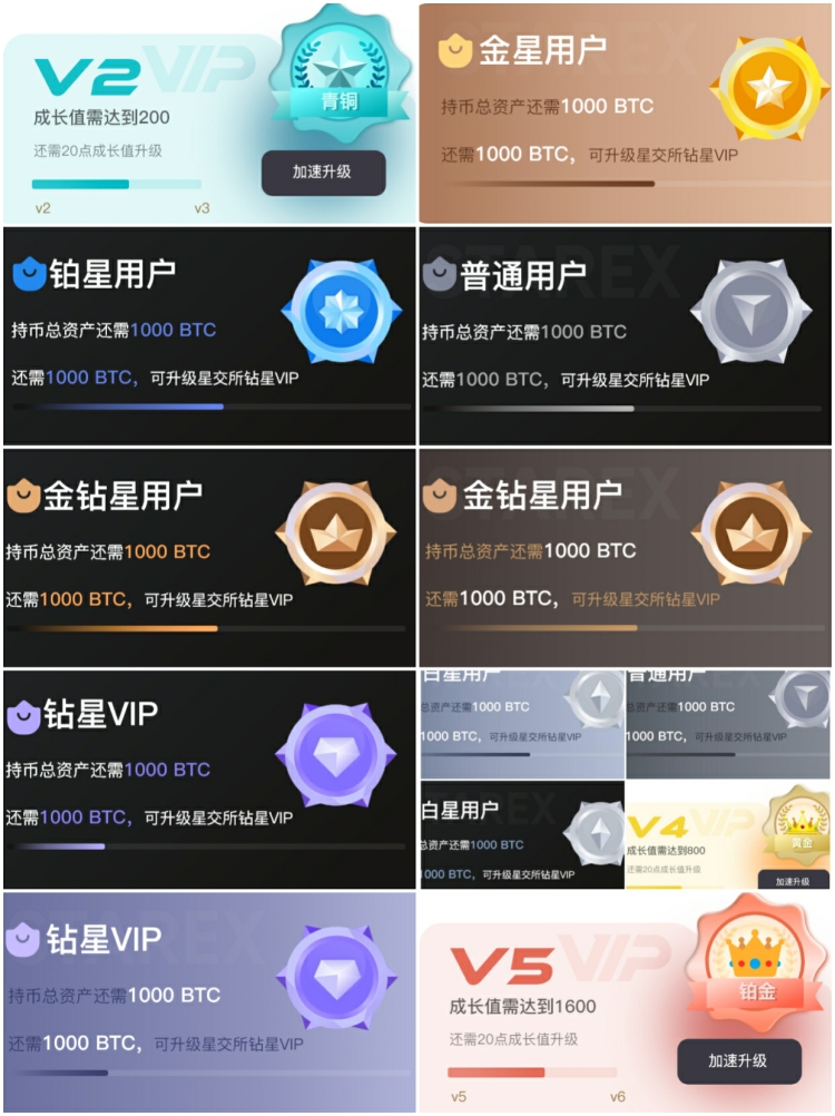 图片[2]-炫彩渐变VIP尊贵UI会员卡VIP升级用户等级Sketch/Xd设计素材模板-设计猿