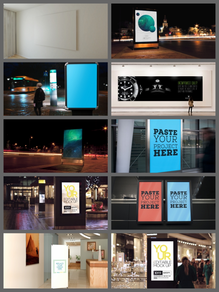 图片[3]-248套psd素材模板户外广告牌海报样机灯箱公交站VI展示智能贴图-设计猿