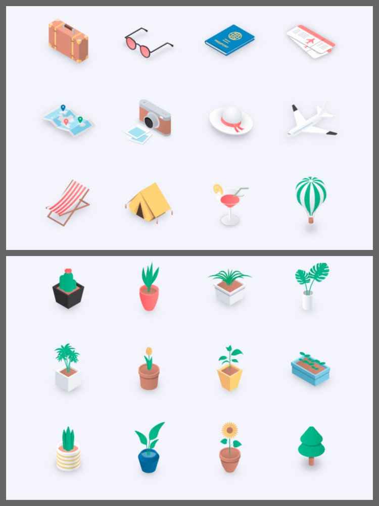 图片[3]-APP小程序首页金刚区图标分类导航菜单图标icon模板设计素材-设计猿