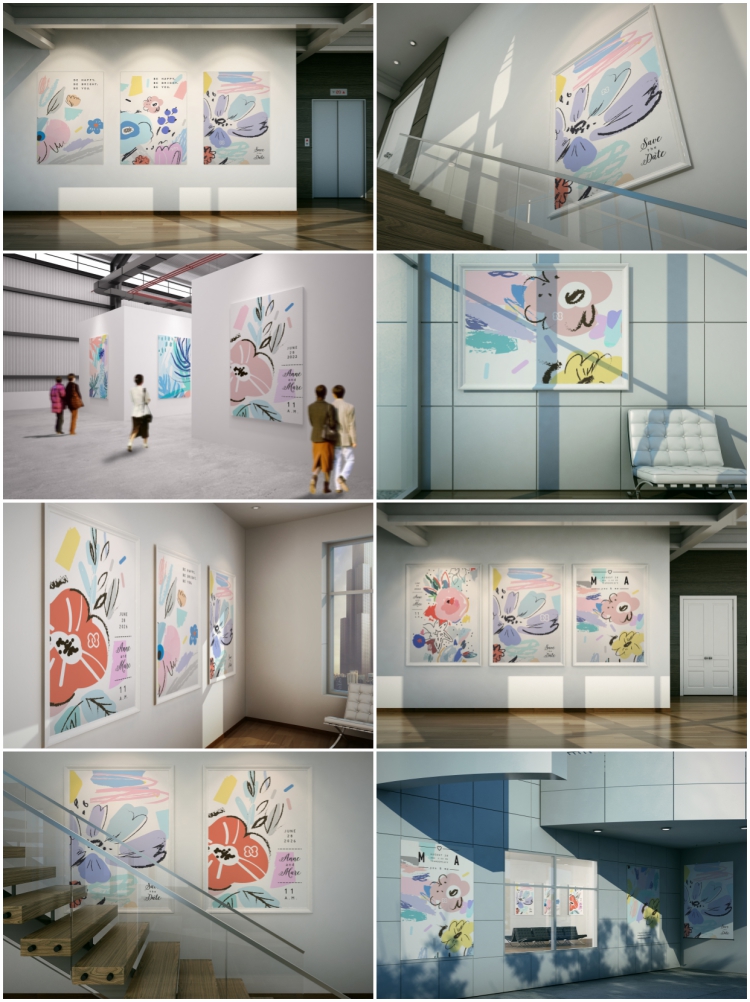 图片[3]-街头户外灯箱场景广告牌vi展示宣传海报样机PSD智能贴图设计素材-设计猿