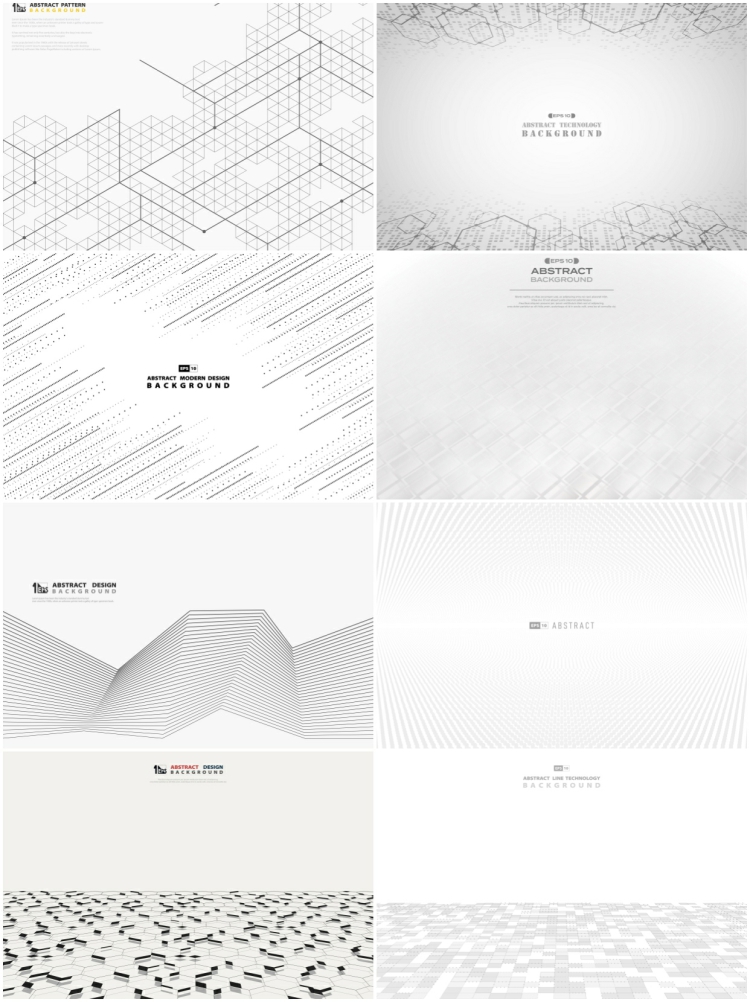 图片[3]-几何点线面创意艺术高级灰科技感商务企业PPT背景矢量ai设计素材-设计猿
