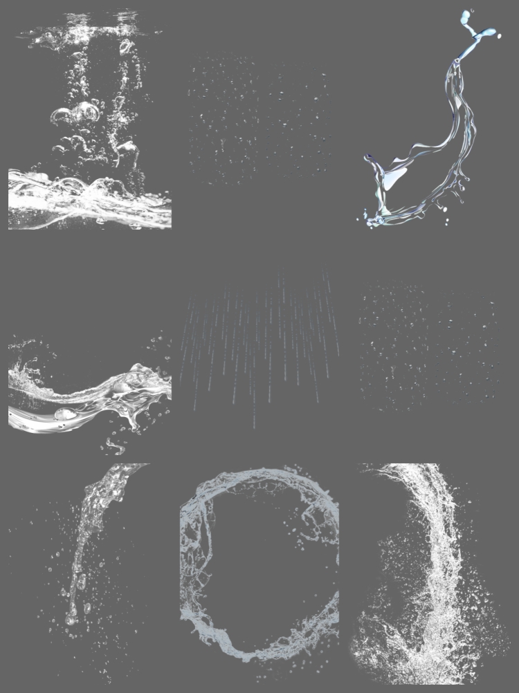 图片[3]-白色透明护肤品动感飞溅水花水波浪水花水滴水珠PNG免扣素材-设计猿