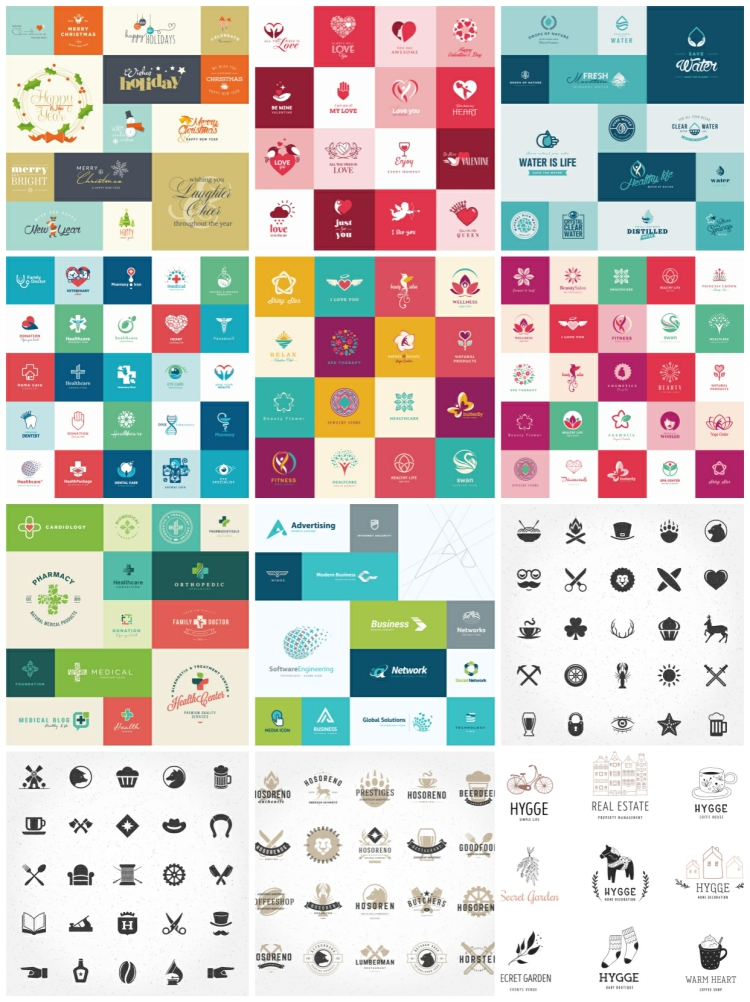 图片[3]-820款LOGO标志标识餐饮行业绿色环保企业商标AI矢量设计素材模板-设计猿