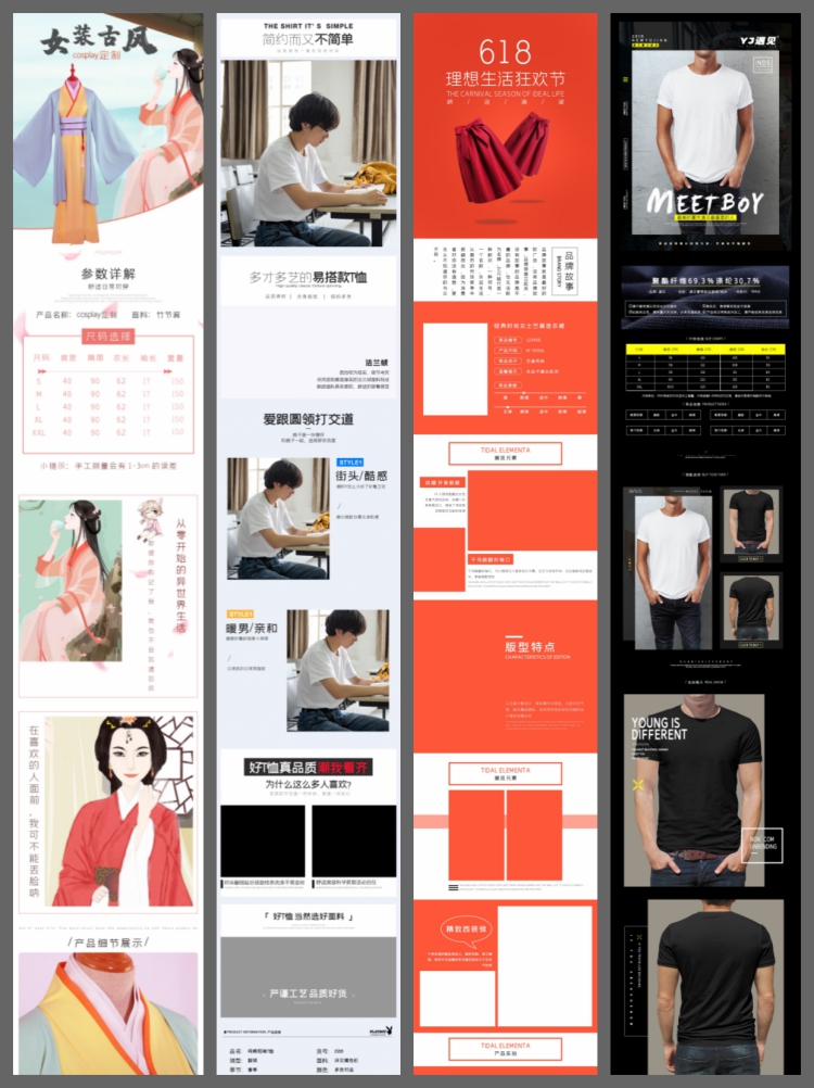 图片[3]-120套简约男女装夏服装淘宝电商产品详情页模板psd源文件设计素材-设计猿