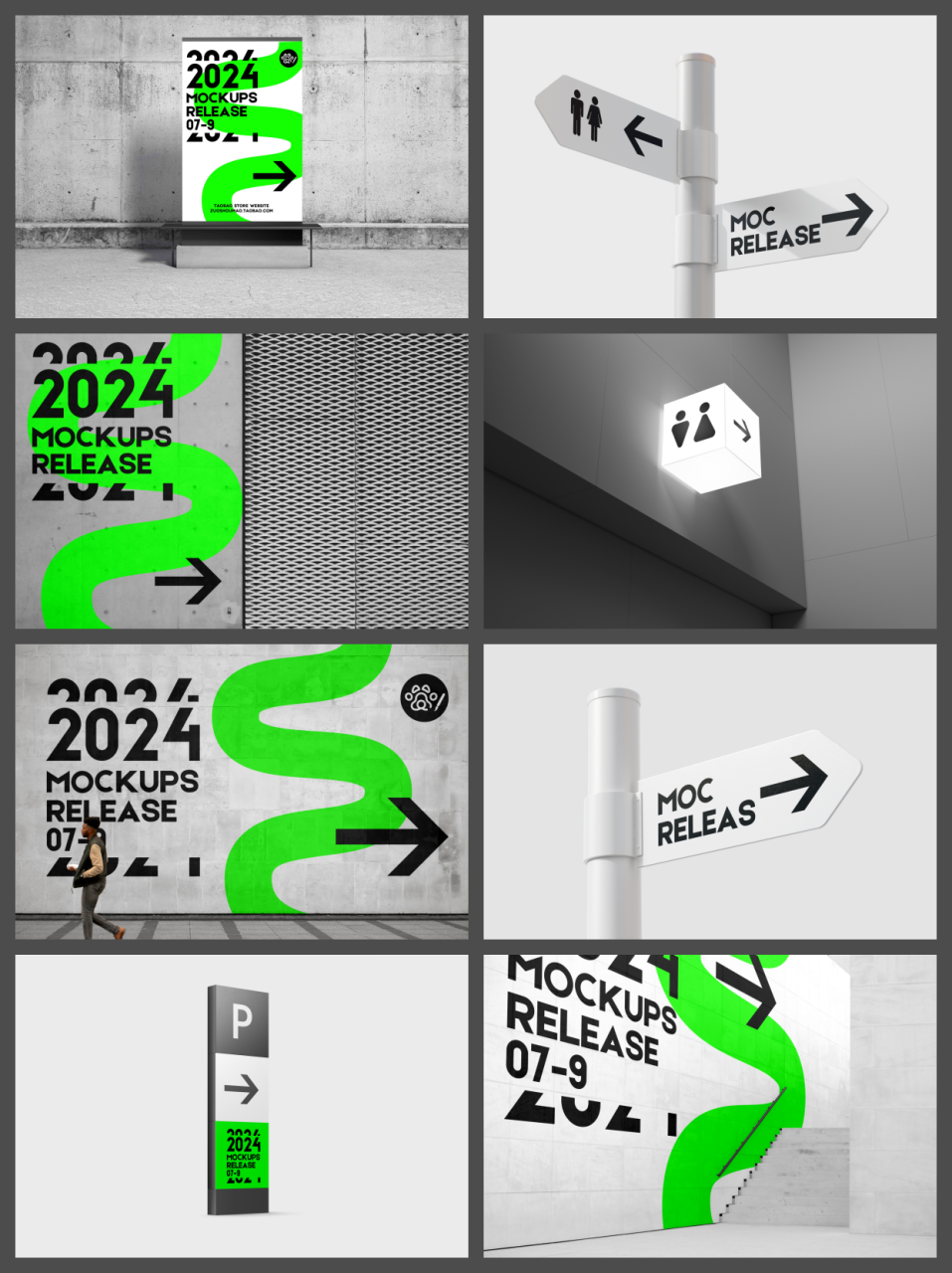 图片[4]-28款室内导视牌psd设计素材指示系统路牌VI效果图PS智能图式样机-设计猿