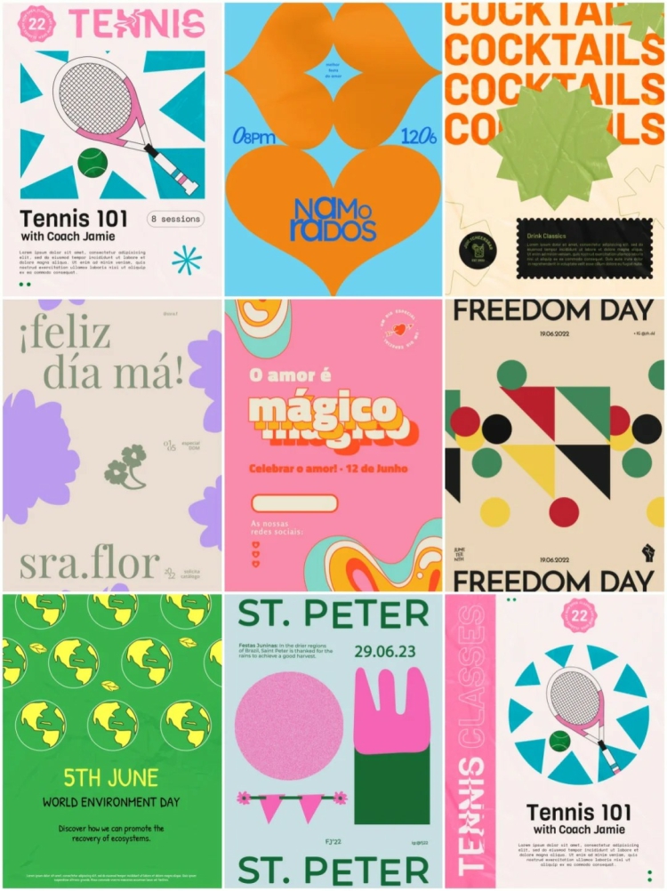 图片[3]-创意艺术几何简约潮流毕业展排版海报主视觉广告模板PSD设计素材-设计猿