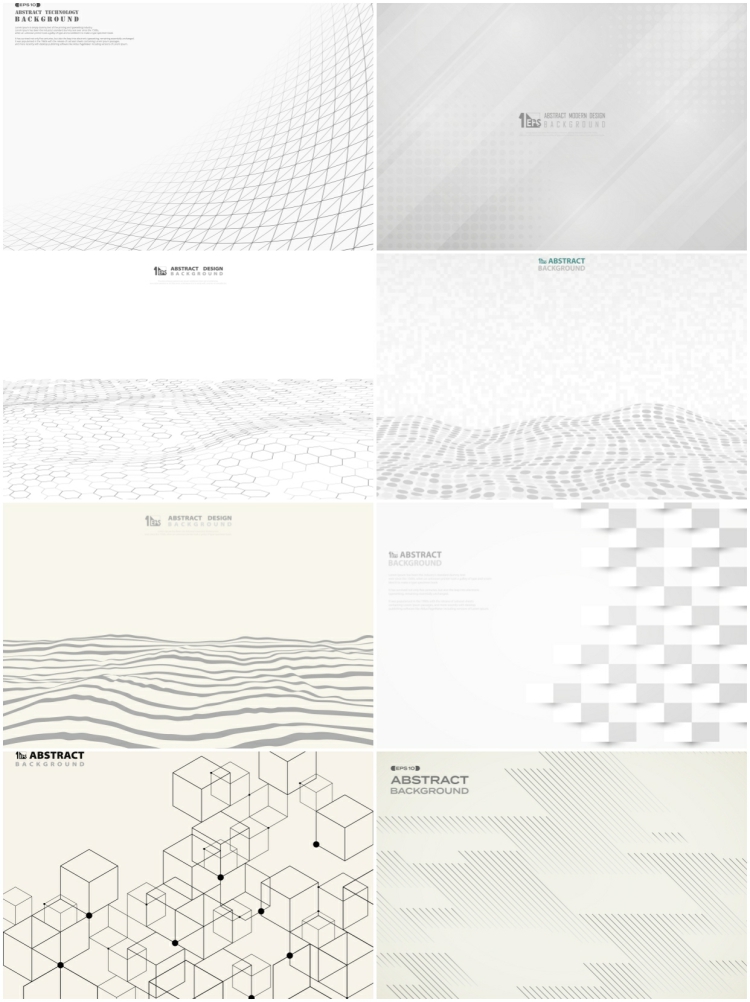 图片[4]-几何点线面创意艺术高级灰科技感商务企业PPT背景矢量ai设计素材-设计猿