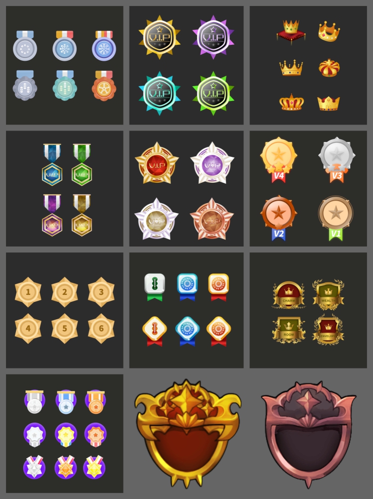 图片[3]-金牌银牌铜牌排行榜UI界面图标会员等级勋章sketch/figma设计素材-设计猿