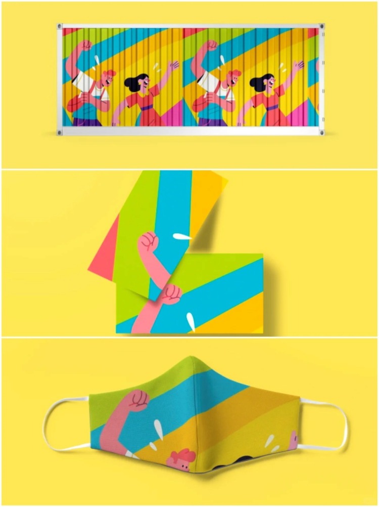 图片[4]-文创产品VI文具品牌样机钥匙扣桌旗手环卡套PSD扁平贴图模板素材-设计猿