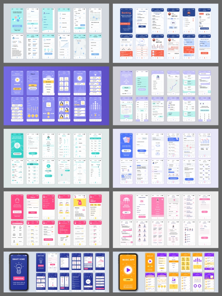 图片[4]-手机APP移动端整套UI交互界面套图AI矢量设计素材面试毕设作品集-设计猿