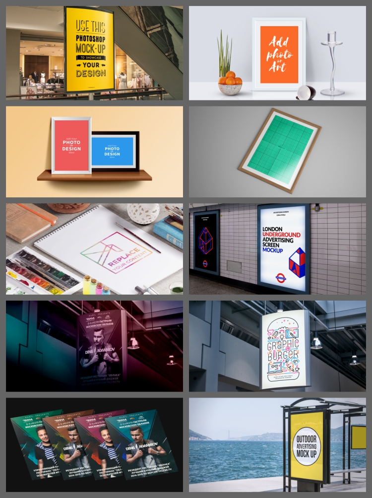 图片[4]-248套psd素材模板户外广告牌海报样机灯箱公交站VI展示智能贴图-设计猿