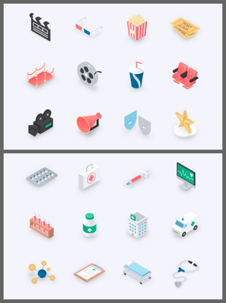 图片[5]-APP小程序首页金刚区图标分类导航菜单图标icon模板设计素材-设计猿