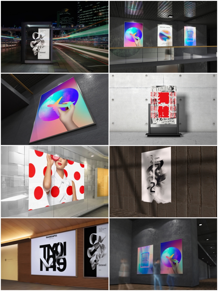 图片[6]-街头户外灯箱场景广告牌vi展示宣传海报样机PSD智能贴图设计素材-设计猿