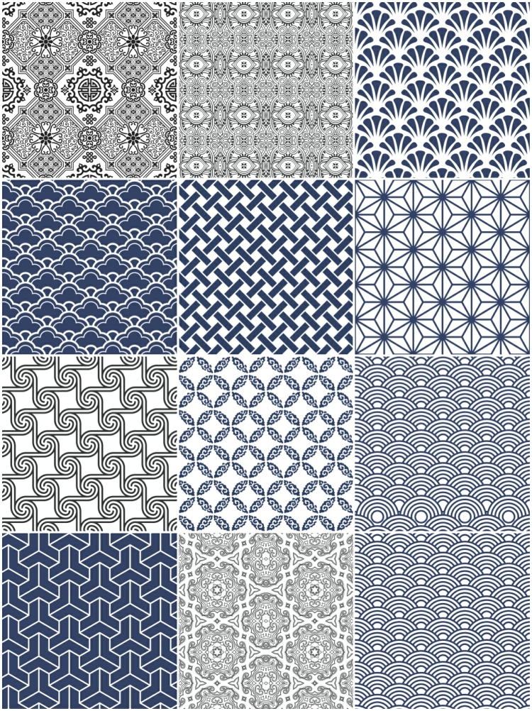 图片[5]-古风中式日式复古无缝祥纹底纹背景东方传统古典图案矢量EPS素材-设计猿