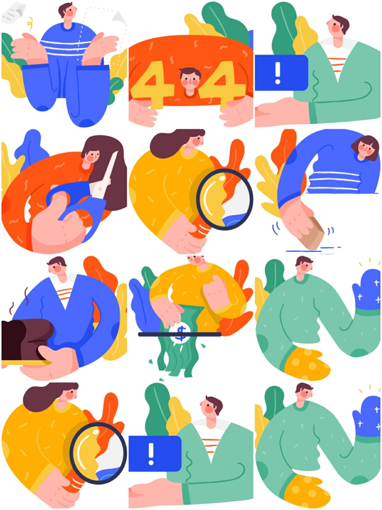 图片[5]-UI缺省页插画人物图标空状态错误提示插图ai/sketch/figma设计模-设计猿