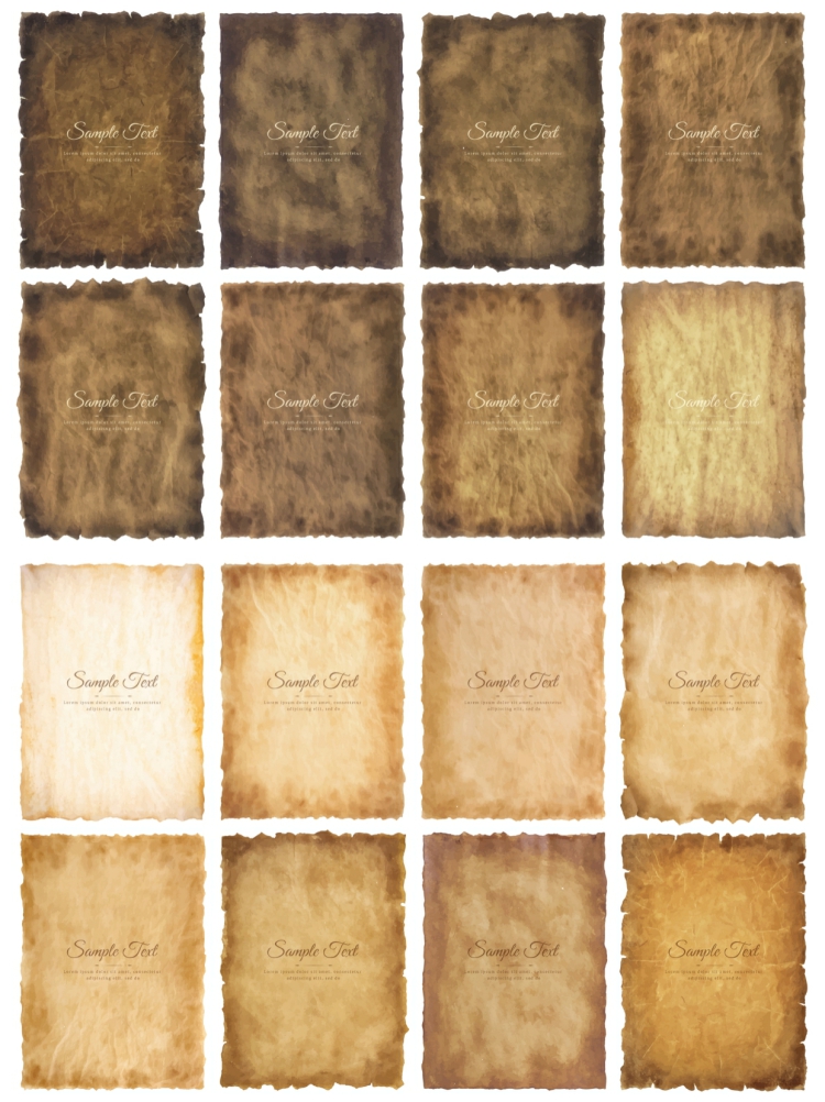 图片[5]-欧式复古羊皮褶皱纸张纹理做旧牛皮纸卷轴海报背景AI矢量设计素材-设计猿