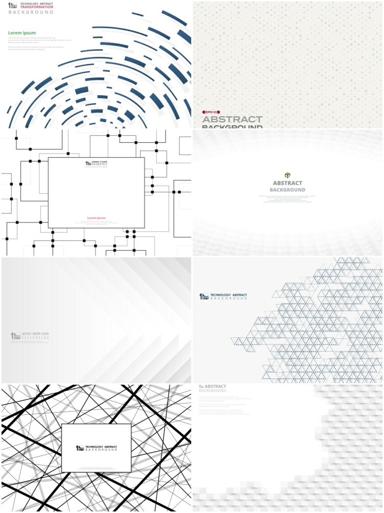图片[6]-几何点线面创意艺术高级灰科技感商务企业PPT背景矢量ai设计素材-设计猿