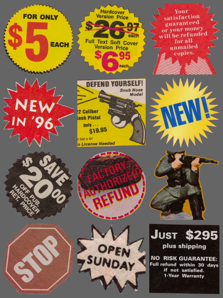 图片[6]-美式复古波普蒸汽波报纸裁剪贴纸标签免抠PNG图案 手账设计PS素材-设计猿