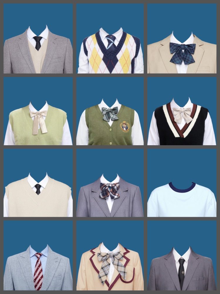 图片[6]-200+海马体证件照模板韩式学院风服装换底修图免抠psd素材模版-设计猿