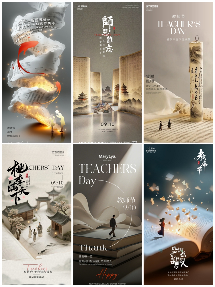 图片[8]-教师节海报学校企业公司地产感谢师恩宣传背景PSD设计素材模板-设计猿