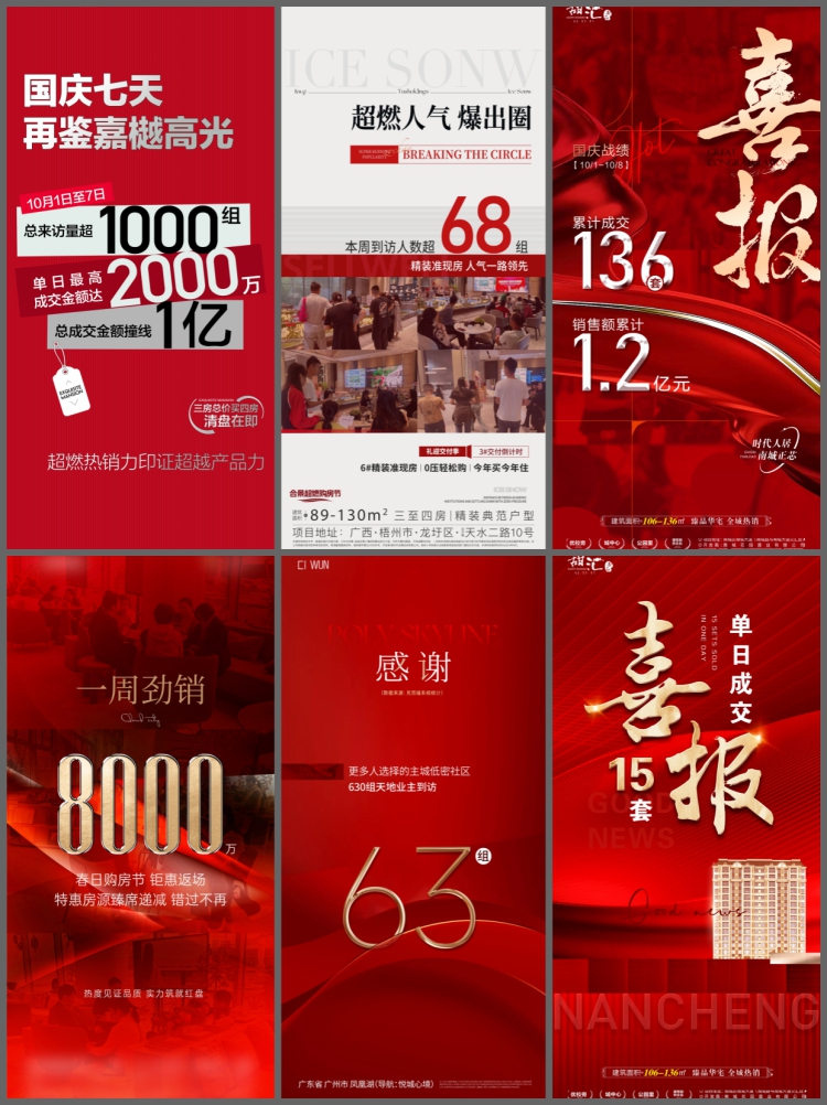 图片[6]-喜报战报海报地产银行金融机构设计素材商务宣传风格PSD源文件-设计猿