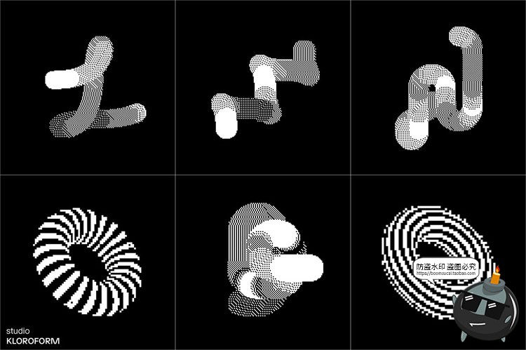 图片[3]-潮流复古像素马赛克低保真怀旧抽象艺术几何图形AI矢量PNG素材-设计猿