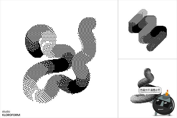 图片[5]-潮流复古像素马赛克低保真怀旧抽象艺术几何图形AI矢量PNG素材-设计猿