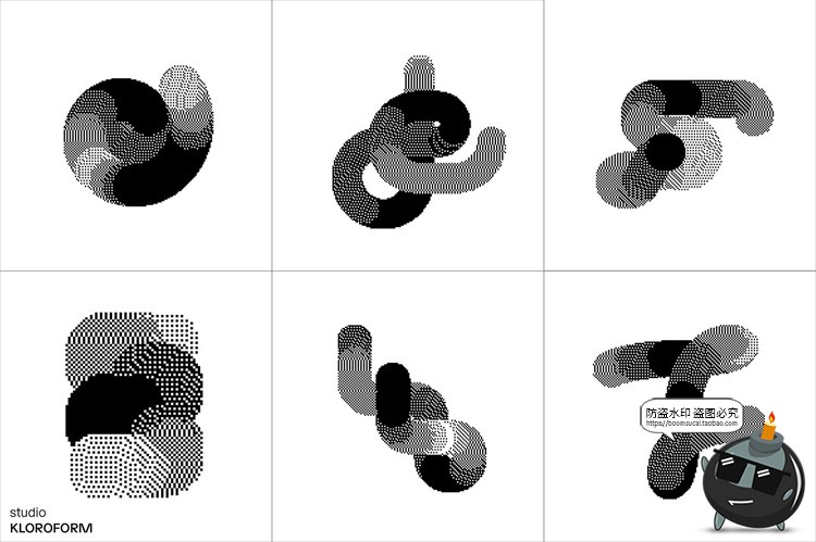 图片[6]-潮流复古像素马赛克低保真怀旧抽象艺术几何图形AI矢量PNG素材-设计猿