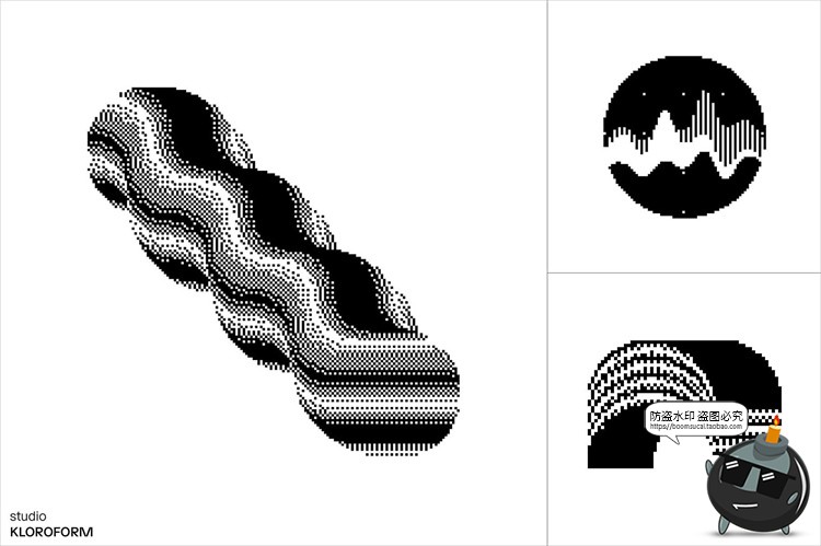 图片[10]-潮流复古像素马赛克低保真怀旧抽象艺术几何图形AI矢量PNG素材-设计猿
