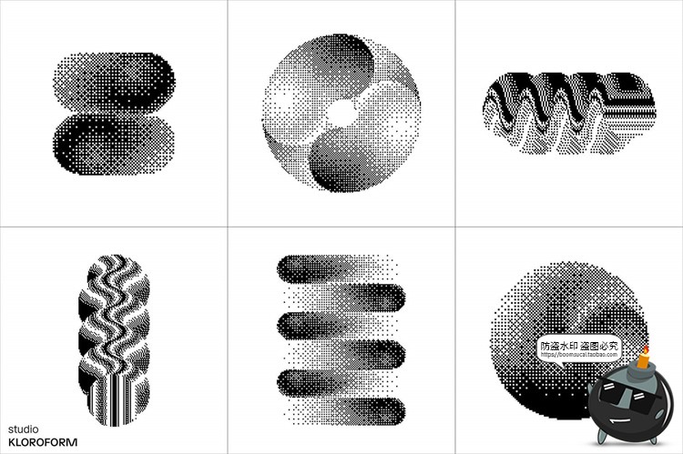 图片[11]-潮流复古像素马赛克低保真怀旧抽象艺术几何图形AI矢量PNG素材-设计猿