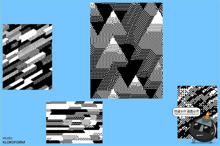 图片[12]-潮流复古像素马赛克低保真怀旧抽象艺术几何图形AI矢量PNG素材-设计猿