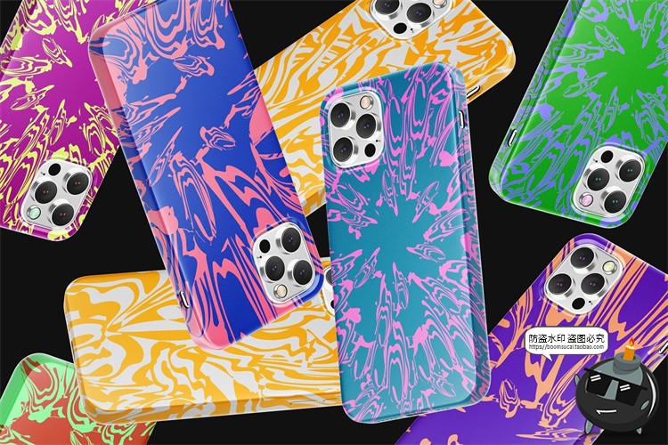 图片[9]-迷幻花卉时尚抽象艺术扭曲故障风失真潮流插图插画AI矢量PNG素材-设计猿