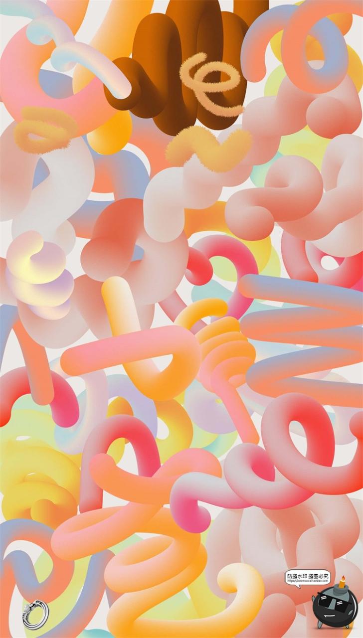 图片[10]-现代艺术3D抽象Y2K金属立体几何怪异拼贴元素海报PNG免抠图片素材-设计猿