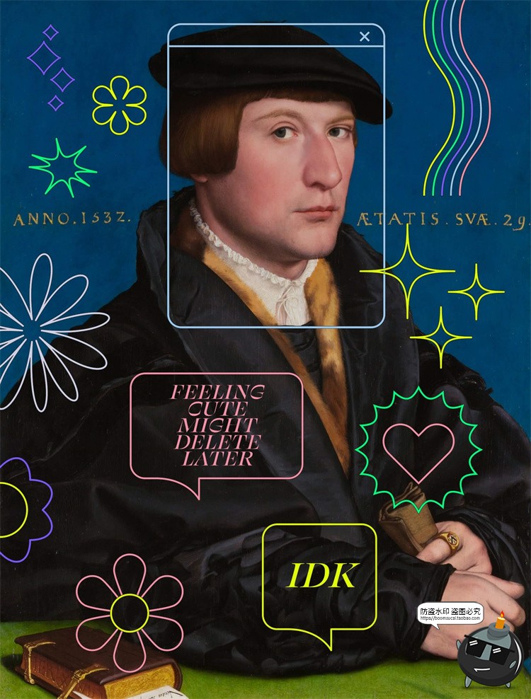 图片[3]-趣味复古Y2K潮流时尚酸性线条几何图形线框边框底纹AI矢量PNG素材-设计猿