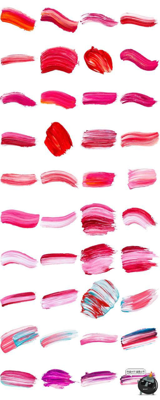 图片[1]-彩色油漆油墨颜料涂料涂抹笔触笔痕纹理图片装饰PNG免抠素材合集-设计猿