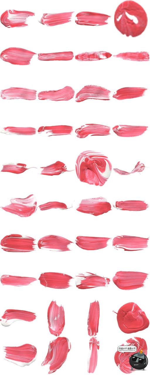 图片[5]-彩色油漆油墨颜料涂料涂抹笔触笔痕纹理图片装饰PNG免抠素材合集-设计猿