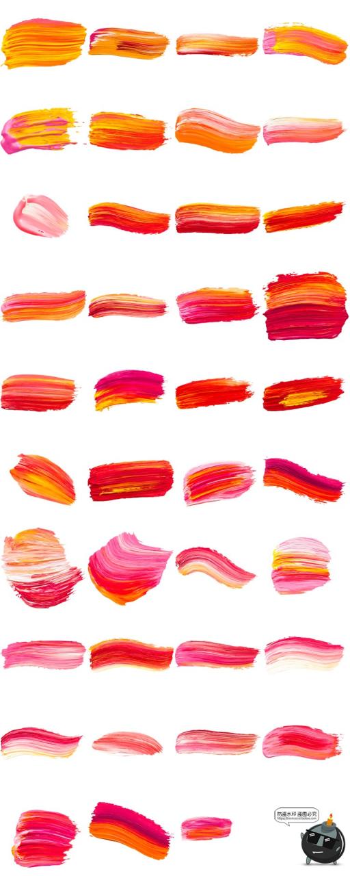 图片[8]-彩色油漆油墨颜料涂料涂抹笔触笔痕纹理图片装饰PNG免抠素材合集-设计猿