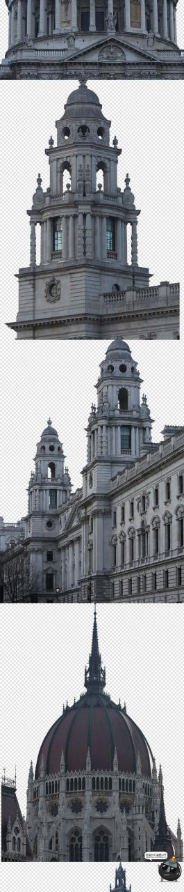 图片[4]-哥特式城堡建筑房屋塔尖欧式场景后期合成元素PNG免抠图片PS素材-设计猿