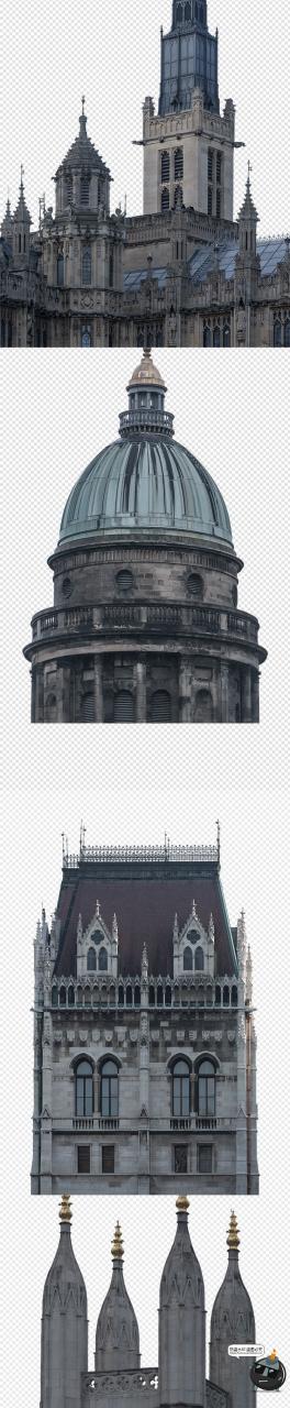 图片[5]-哥特式城堡建筑房屋塔尖欧式场景后期合成元素PNG免抠图片PS素材-设计猿