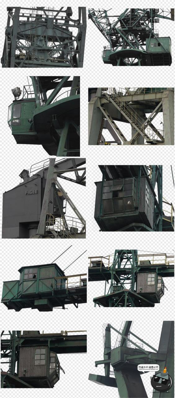 图片[7]-起重机塔吊机械吊塔钩子建筑工地大型工具场景合成TIF免抠素材-设计猿