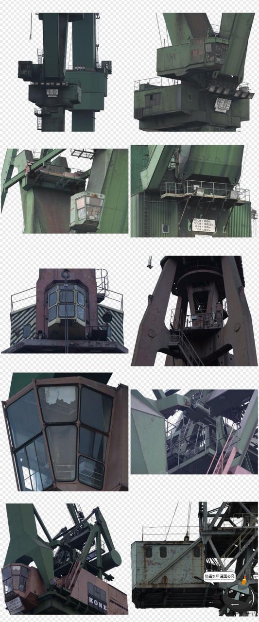 图片[8]-起重机塔吊机械吊塔钩子建筑工地大型工具场景合成TIF免抠素材-设计猿