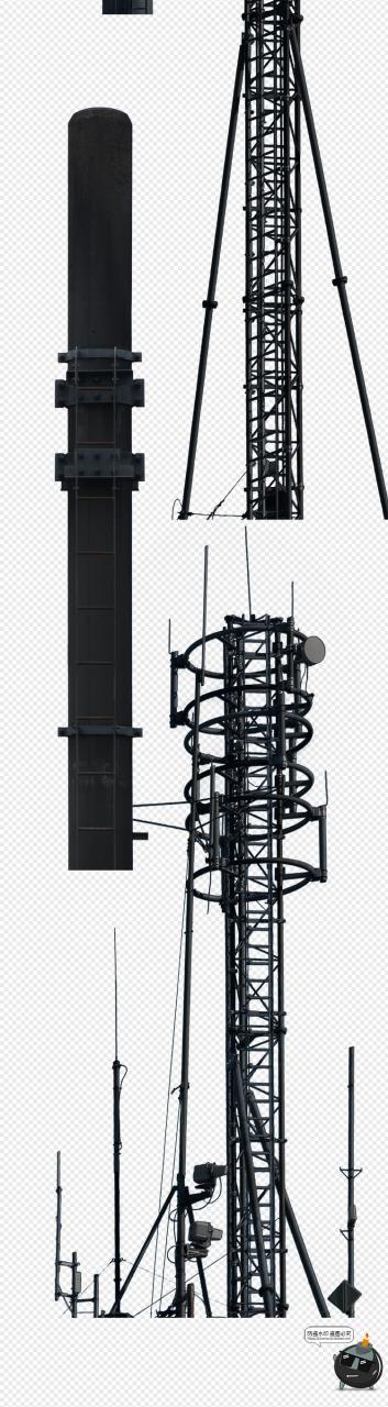 图片[6]-高清屋顶街道电线杆高压线信号天线元素TIF免抠PS后期合成素材-设计猿