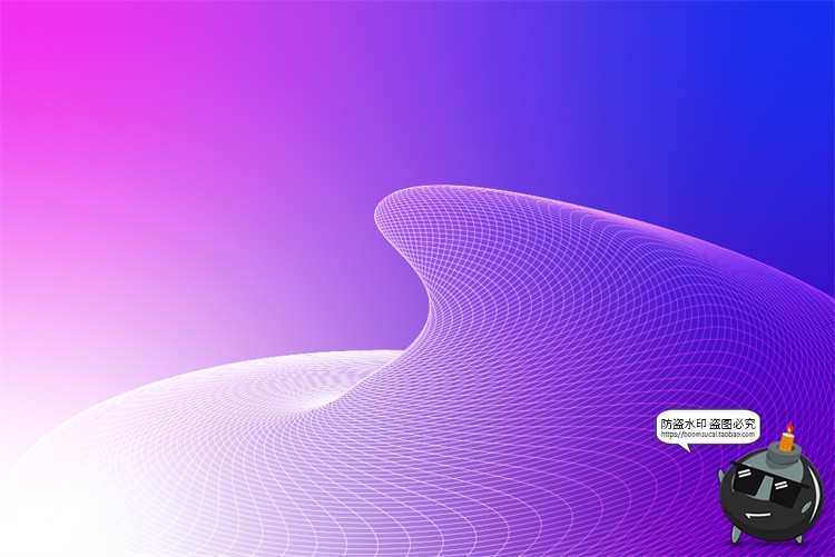 图片[3]-渐变扭曲网格科技感炫丽色彩几何线条蓝紫色底纹背景图AI矢量素材-设计猿