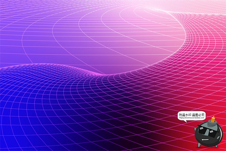 图片[6]-渐变扭曲网格科技感炫丽色彩几何线条蓝紫色底纹背景图AI矢量素材-设计猿