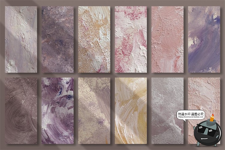 图片[2]-颜料涂料涂抹抽象艺术粉色黑白油画丙烯纹理肌理背景JPG图片素材-设计猿